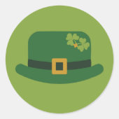 St Patrick's Day Leprechaun Pet Ronde Sticker (Voorkant)