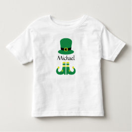 St Patricks Day Leprechaun Pet Schattige Naam toev Kinder Shirts