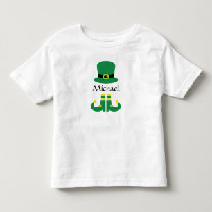 St Patricks Day Leprechaun Pet Schattige Naam toev Kinder Shirts