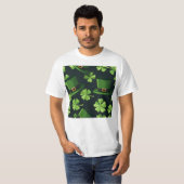St. Patrick's Day Leprechaun Petten Patroon T-shirt (Voorkant volledig)