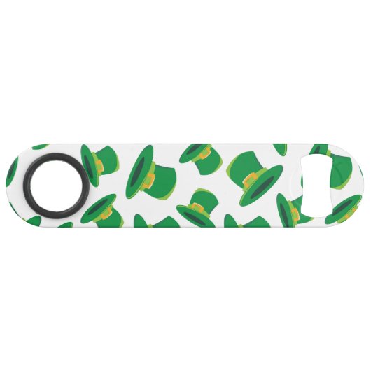 St. Patrick's Day Leprechaun-Petten Speed Flessenopener (Achterkant Horizontaal)