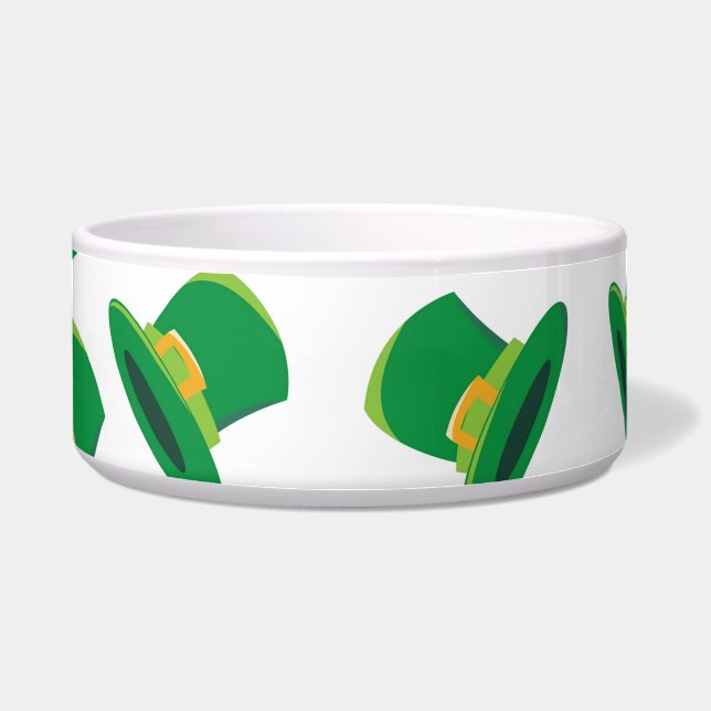 St. Patrick's Day Leprechaun-Petten Voerbakje (Voorkant)