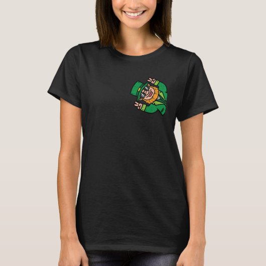 St Patricks Day Leprechaun Pocket Saint Paddys Pat T-shirt (Voorkant)