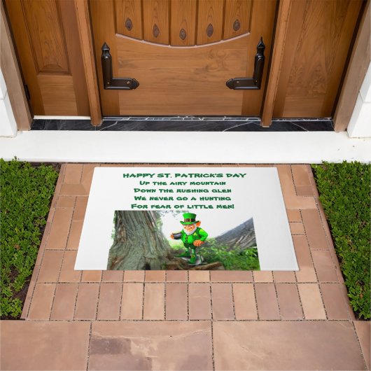 ST. PATRICK'S DAY LEPRECHAUN POEM  DEURMAT (Buiten)