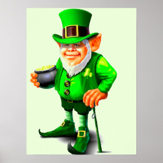 ST. PATRICK'S DAY LEPRECHAUN   POSTER