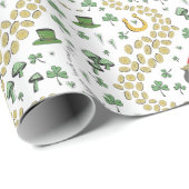 St. Patrick's Day Leprechaun Pot of Gold Cadeaupapier (Rol Hoek)