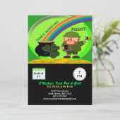 St Patrick's Day Leprechaun, Pot of Gold, Shamrock Kaart (Staand voorkant)