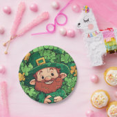 St. Patrick's Day Leprechaun Puzzel Elke leeftijd Papieren Bordje (Feest)