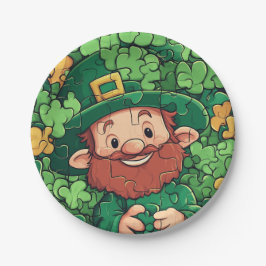 St. Patrick's Day Leprechaun Puzzel Elke leeftijd Papieren Bordje