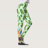 St. Patrick's Day Leprechaun Rainbow Shamrocks Leggings (Rechts)