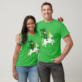 St Patrick's Day Leprechaun Riding Unicorn Leprico T-shirt (Unisex)