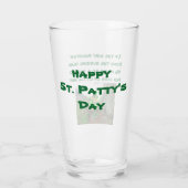 ST. PATRICK'S DAY LEPRECHAUN RIJMglas Glas (Achterkant)