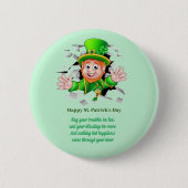 St. Patrick's day leprechaun Ronde Button 5,7 Cm (Voorkant)