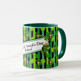 St. Patrick's Day Leprechaun Shamrock Add Name Mok