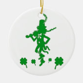 St. Patrick's Day Leprechaun Shamrock Clover Ornam Keramisch Ornament (Voorkant)