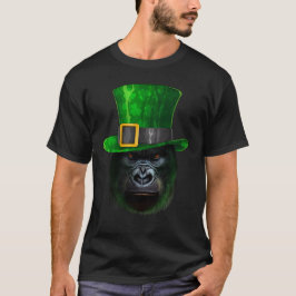 St Patricks Day Leprechaun Shamrock Ierse gorilla T-shirt