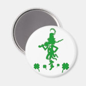 St. Patrick's Day Leprechaun Shamrock Magnet (Voorkant / Achterkant)