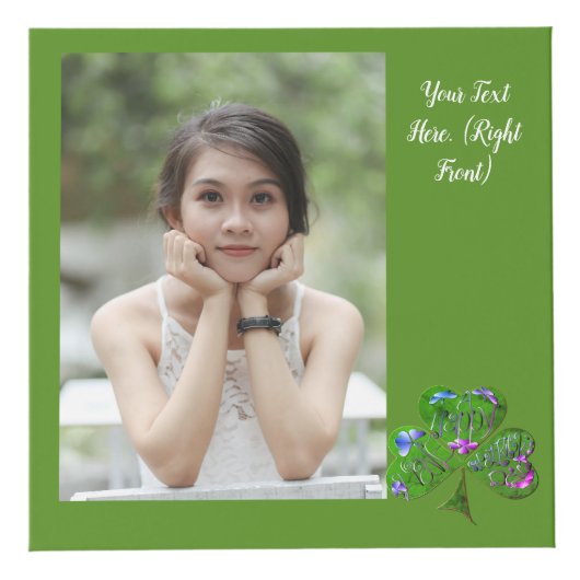 St. Patrick's Day Leprechaun Shamrock Photo Cube Kubus (Rechts)