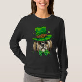 St Patrick's Day Leprechaun Shamrock Shih Tzu Iris T-shirt (Voorkant)