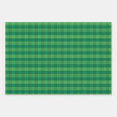 St. Patrick's Day Leprechaun Shamrocks Green Plaid Inpakpapier Vel (Voorkant 2)