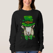St Patrick's Day Leprechaun Sheep Lamb Shamrock Ir Trui (Voorkant)