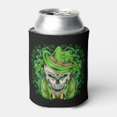 St. Patrick's Day Leprechaun Skull Koelbox Blikjeskoeler (Blikje Voorkant)