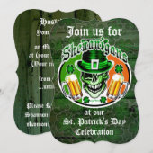 St. Patrick's Day Leprechaun Skull: Shenanigans Kaart (Voorkant / Achterkant)