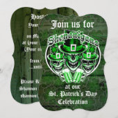 St. Patrick's Day Leprechaun Skulls: Shenanigans Kaart (Voorkant / Achterkant)