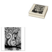 ST. PATRICK'S DAY LEPRECHAUN SQUIRREL RUBBER STEMP RUBBERSTEMPEL (Gestempeld)