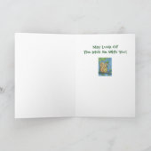 ST. PATRICKS DAY LEPRECHAUN SQUIRREL WENSKAART KAART (Binnen)