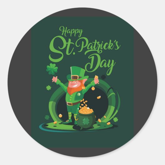 St. Patrick's Day Leprechaun sticker (Voorkant)