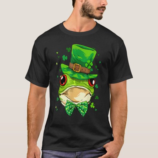 St Patrick's Day Leprechaun Toad Frog C Shamrock I T-shirt (Voorkant)