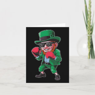 St Patricks Day Leprechaun toont boksvaardigheden  Kaart