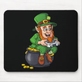 St Patricks Day Leprechaun Video Game Controller B Muismat (Voorkant)