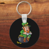 St Patricks Day Leprechaun Video Game Controller B Sleutelhanger (Voorkant)