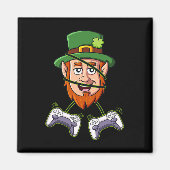 St Patricks Day Leprechaun-videospelcontrollers Magneet (Voorkant)