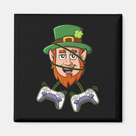 St Patricks Day Leprechaun-videospelcontrollers Magneet (Voorkant)