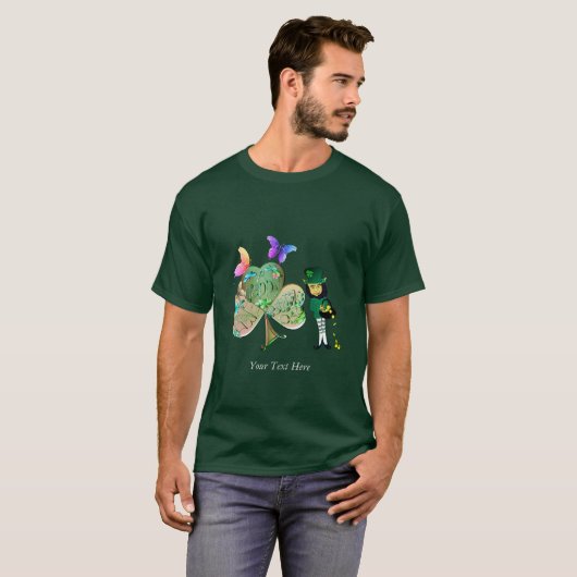 St. Patrick's day Leprechaun w/Text T-Shirt (Voorkant volledig)