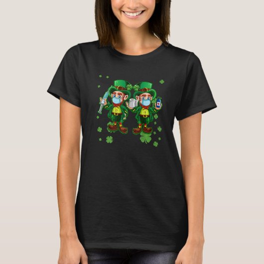 St Patricks Day Leprechaun Wearing Mask T-shirt (Voorkant)