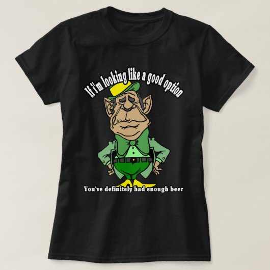 St. Patrick's Day Leprechaun Weighing Options T-shirt (Design voorkant)