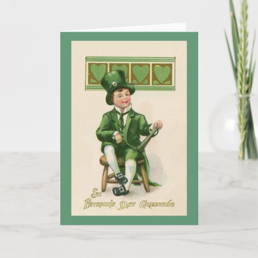St. Patrick's Day Leprechaun Wenskaart Kaart (Voorkant)