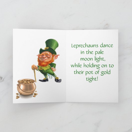 ST. PATRICK'S DAY, LEPRECHAUNS DANCE card Kaart (Binnen)