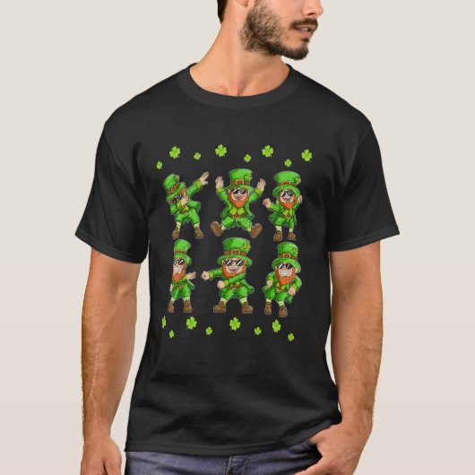 St Patrick's Day Leprechauns Dansend Dab Dabbing H T-shirt (Voorkant)