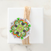 St Patrick's Day Leprechauns Mandala Bedankjes Labels (In situ)