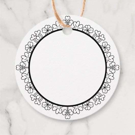 St Patrick's Day Leprechauns Mandala Bedankjes Labels (Achterkant)