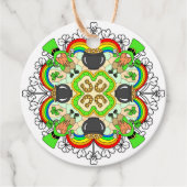 St Patrick's Day Leprechauns Mandala Bedankjes Labels (Voorkant)