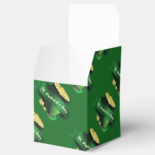 St Patricks Day Leprechaun's Pot of Gold Bedankdoosjes (Geopend)