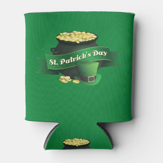 St Patricks Day Leprechaun's Pot of Gold Blikjeskoeler (Voorkant)