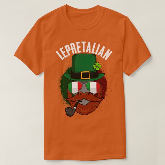 St Patricks Day Lepretalian Iers Italiaans T-shirt (Design voorkant)