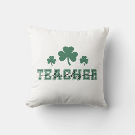 St. Patrick's Day Leraar Lucky Groene Shamrock Kussen